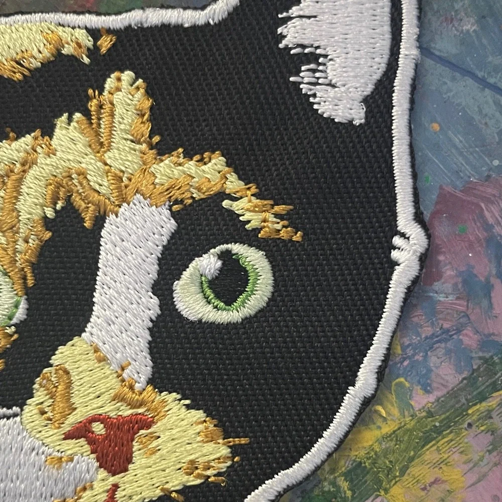 Charming Cat Face Embroidered Patch